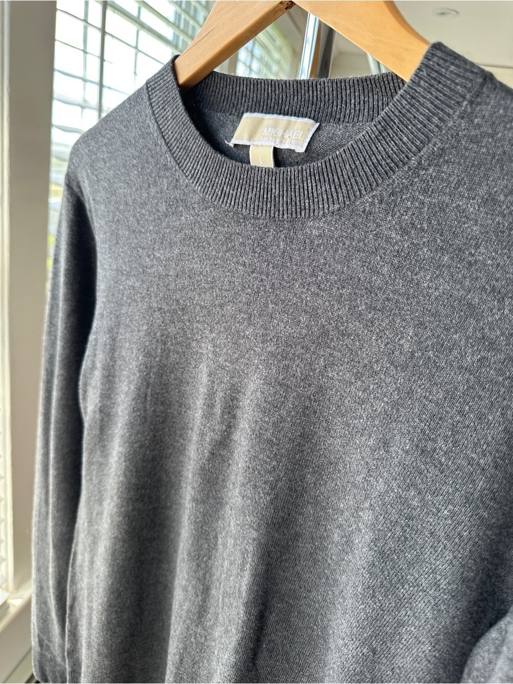 Michael Kors sweater with long sleeves and crew neckline, cotton blend